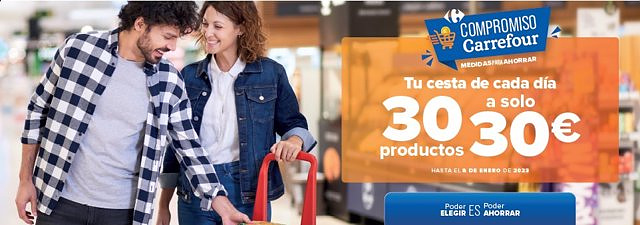 Carrefour 'picks up the glove' from Díaz and launches a basket of 30 basic products at 30 euros