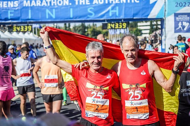 Abel Antón and Martín Fiz reissue their 1997 pulse at the 2022 Athens Marathon