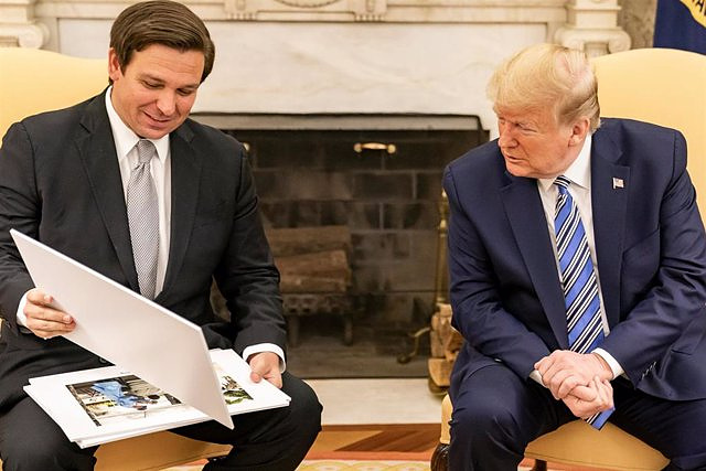 Trump would lead DeSantis by 17 points in a hypothetical primary showdown, according to a poll