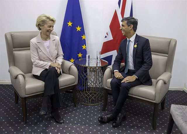Sunak and Von der Leyen have "positive" talks on the Northern Irish protocol but there is "work to be done"