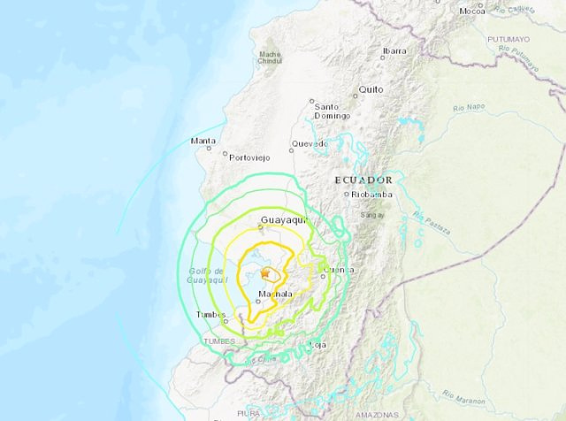 A 6.7 earthquake shakes the coast of Ecuador