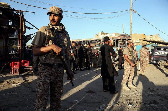 At least nine police officers killed and eleven injured in an attack in southwestern Pakistan