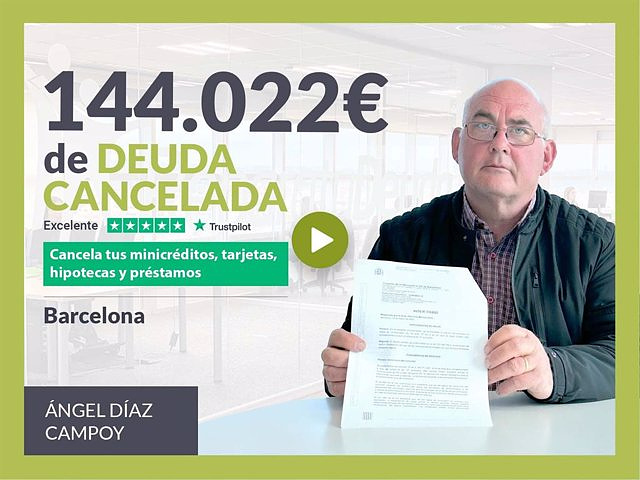 RELEASE: Repara tu Deuda Abogados cancels €144,022 in Barcelona (Catalonia) with the Second Chance Law