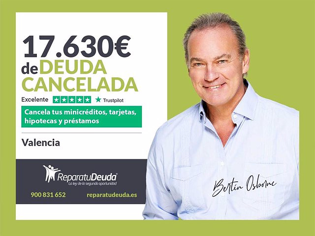 STATEMENT: Repara tu Deuda Abogados cancels €17,630 in Valencia with the Second Chance Law