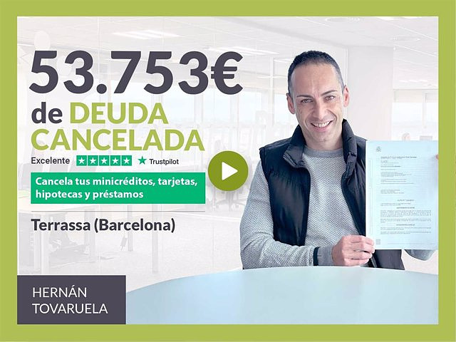 PRESS RELEASE: Repara tu Deuda Abogados cancels €53,753 in Terrassa (Barcelona) with the Second Chance Law