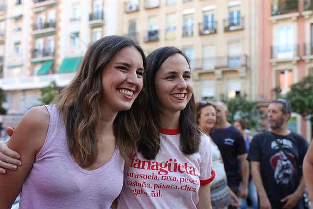 The Pride demonstration begins in Madrid with Díaz and Ribera at the head and Irene Montero in the Podemos float