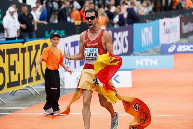 The Spanish Álvaro Martín, 20 km world champion marches in Budapest