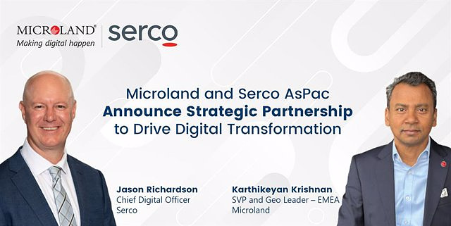 STATEMENT: Microland and Serco AsPac announce a strategic partnership to drive digital transformation