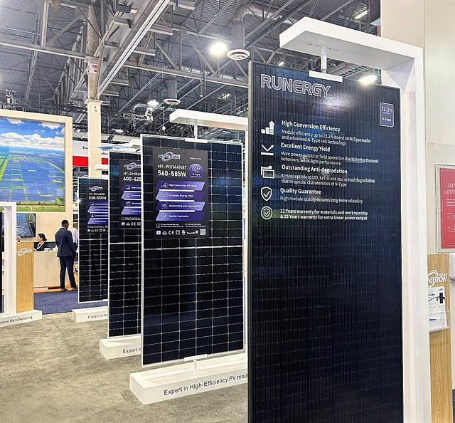 STATEMENT: Runergy shines at RE in Las Vegas with next-generation N-type modules