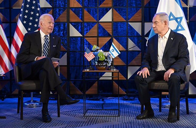 Biden attributes his endorsement of the Israeli version of the hospital attack to US reports