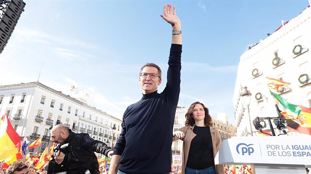 Feijóo, at the PP demonstration against the amnesty: "We will not remain silent until we speak in an election"