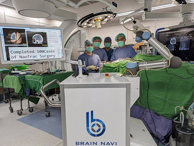 STATEMENT: Brain Navi announces the performance of the 100th surgical intervention with NaoTrac