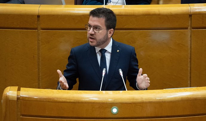 Aragonès, in the Senate: "The amnesty is no longer unconstitutional and impossible as it will happen with the referendum"