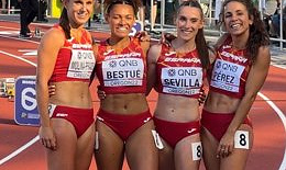The women's 4x100 will compete in the World Cup final with a Spanish record