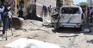 At least three dead and seven injured in a truck bomb attack on a hotel in central Somalia