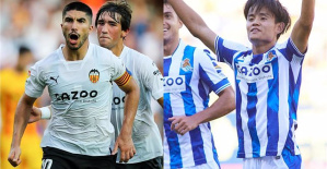 Kubo and Soler bless the premieres of Real Sociedad and Valencia