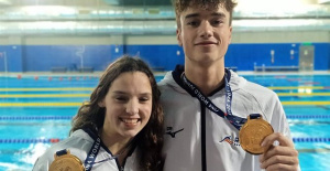 Emma Carrasco and Carlos Garach, junior world champions of 200 breaststroke and 1,500 freestyle