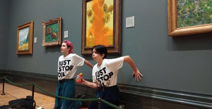 Criminal charges filed against the two environmentalists who threw tomatoes at Van Gogh's 'Sunflowers'