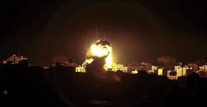 Israel attacks a Hamas military facility and tunnel in Gaza, in response to a rocket fired on Saturday