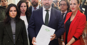 Abascal and the deputies of Vox register in Congress the motion of censure of Tamames