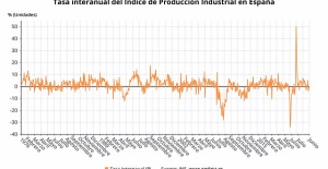 Industrial production returns to negative rates after falling by 1.4% in June
