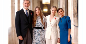 The Royal Family chooses a photo from the day Princess Leonor was sworn in to the Constitution to congratulate Christmas