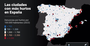 MAP | The cities with the most thefts in Spain